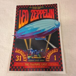 2/$10 Led Zeppelin Concert Canvas Poster